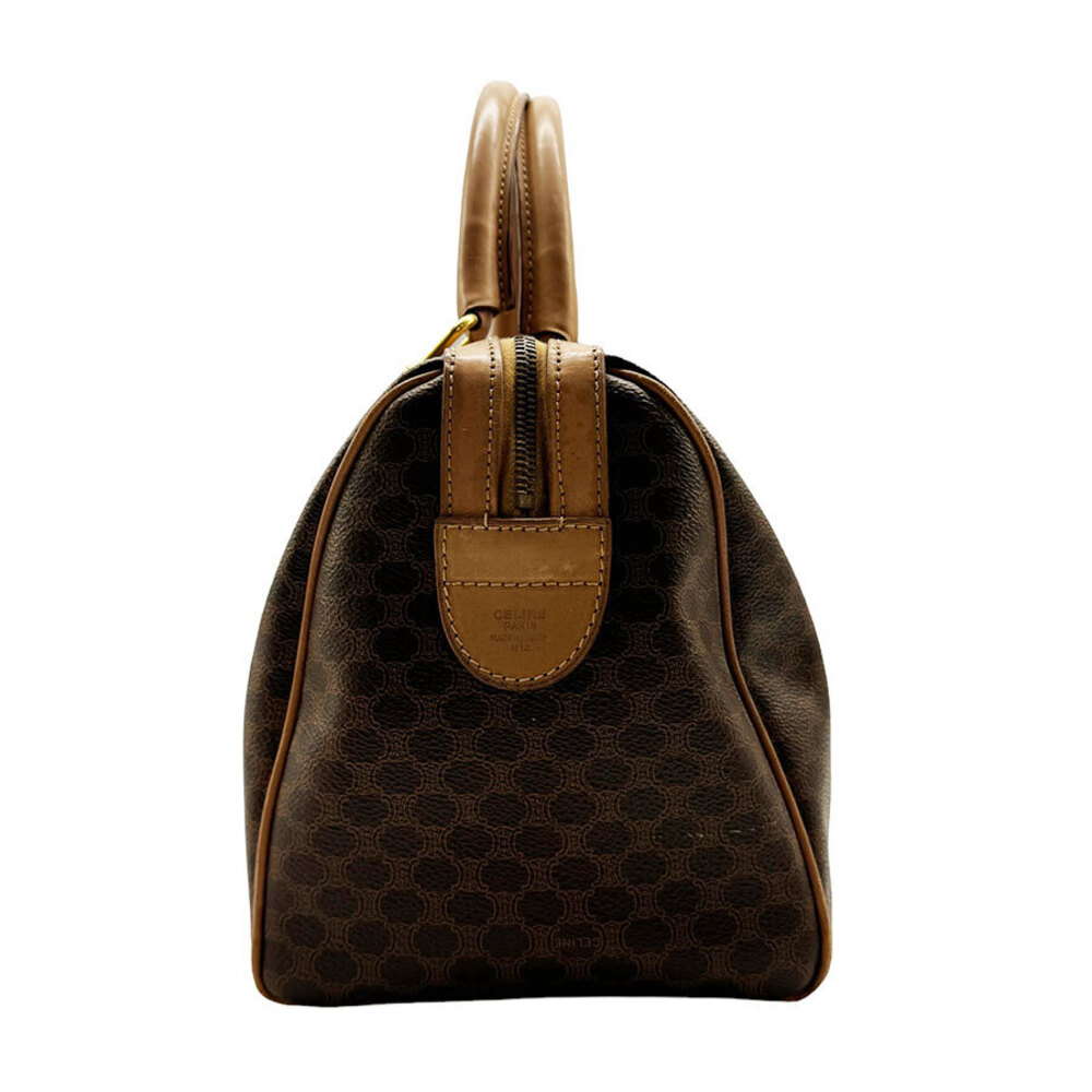 Celine coated Macadam canvas brown handbag
